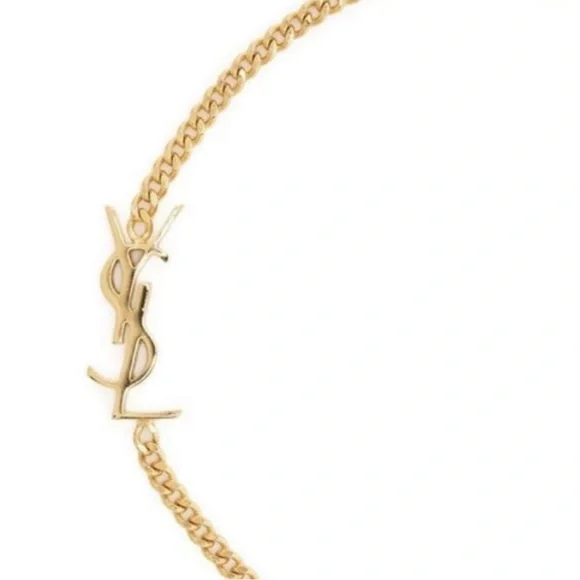 SAINT LAURENT Opyum YSL logo crystal heart bracelet - Picture 3 of 3